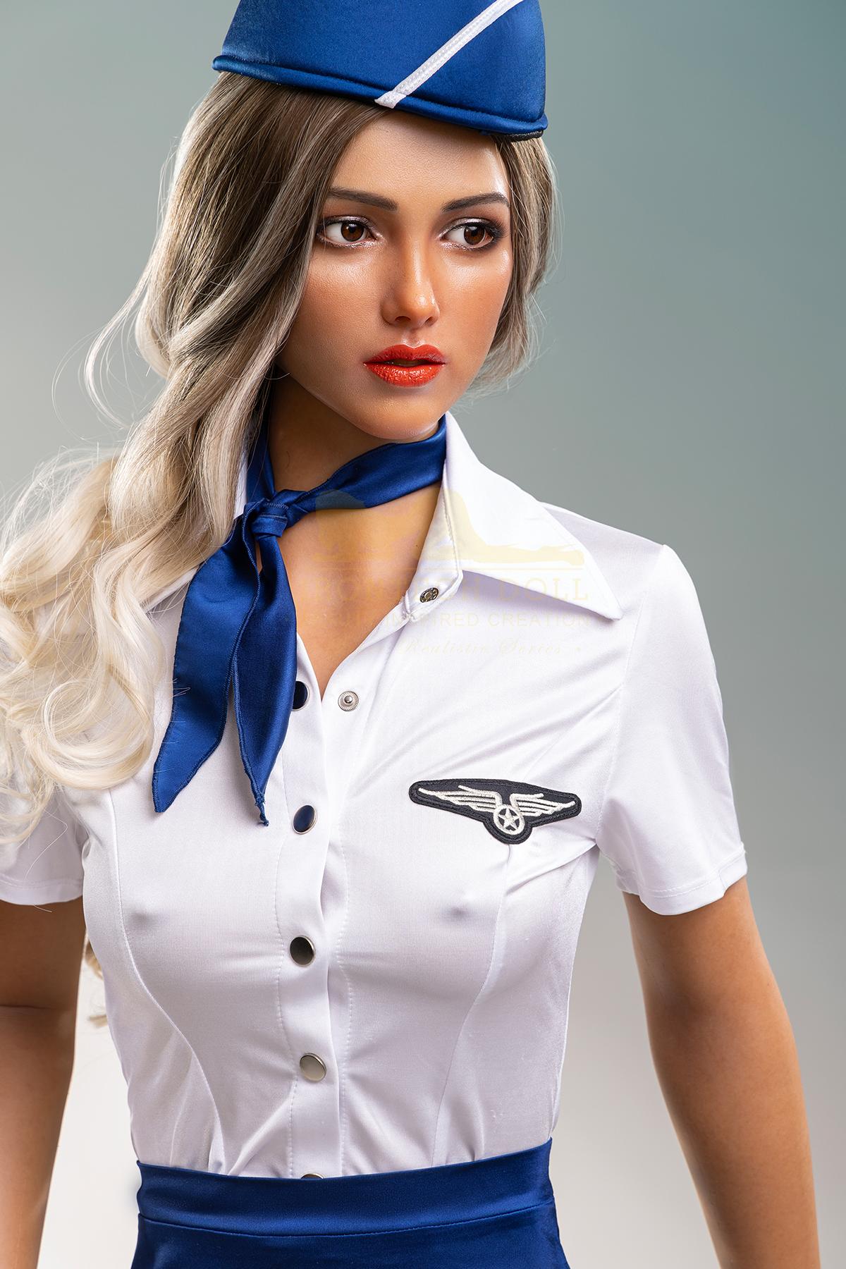 Silikon Sexpuppe Chloé | Sexy blonde Stewardess Sexdoll