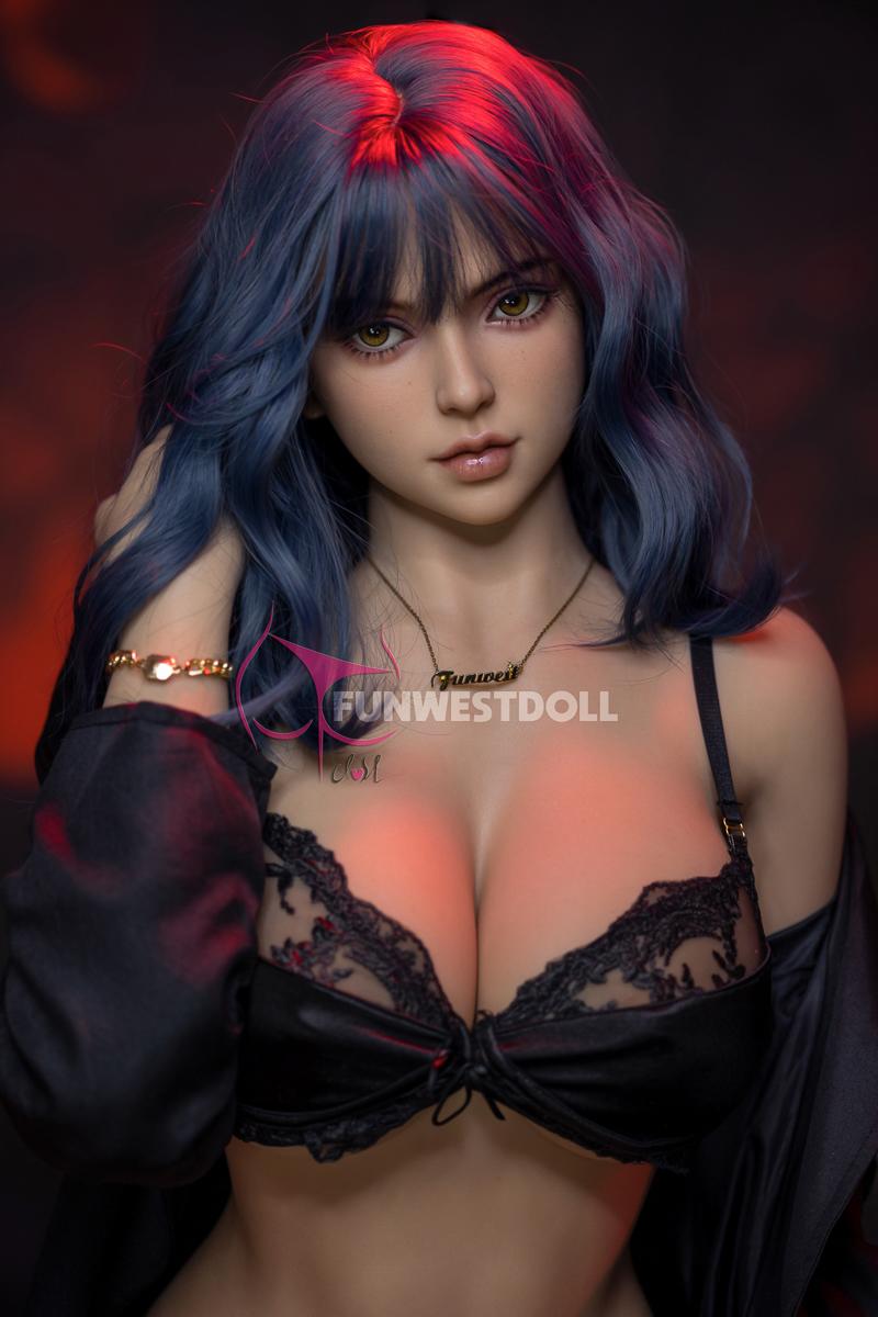 Sexpuppe Lily | Cosplay Sexdoll mit blauen Haaren