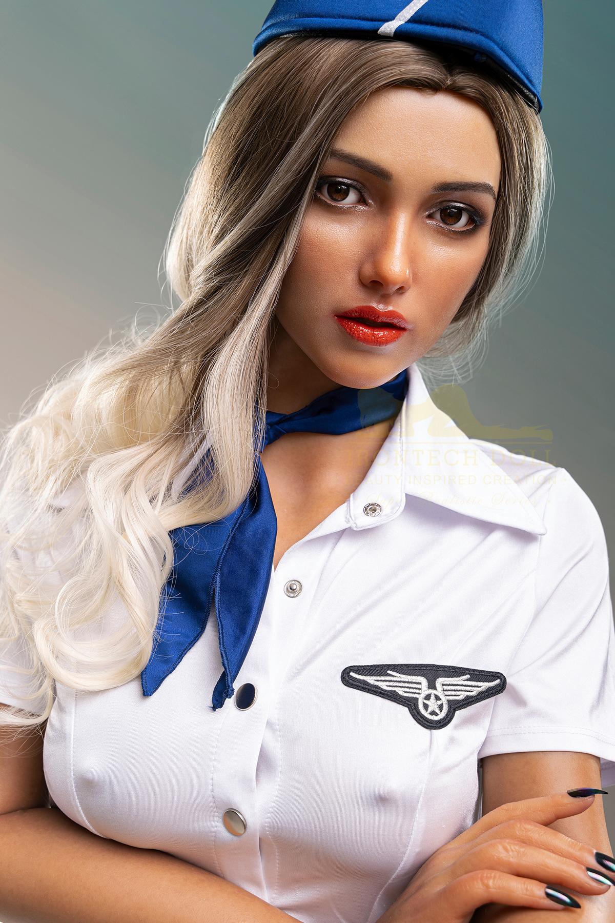 Silikon Sexpuppe Chloé | Sexy blonde Stewardess Sexdoll