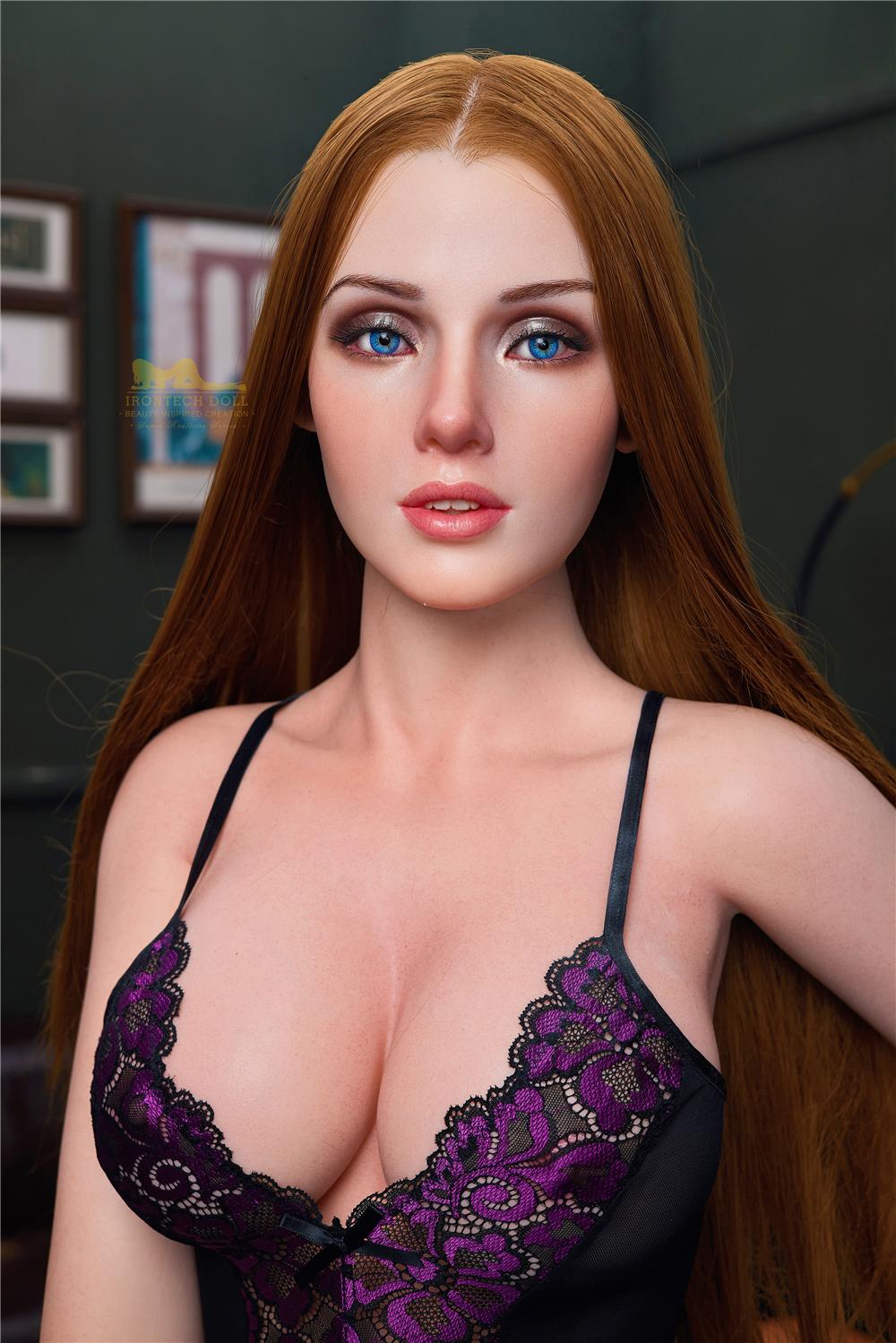 Silikon Real Doll Cinderella mit rötlichen Haaren
